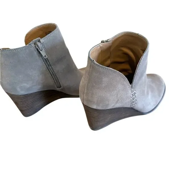 Lucky Brand Taupe Suede Ankle Boots - Picture 4 of 5